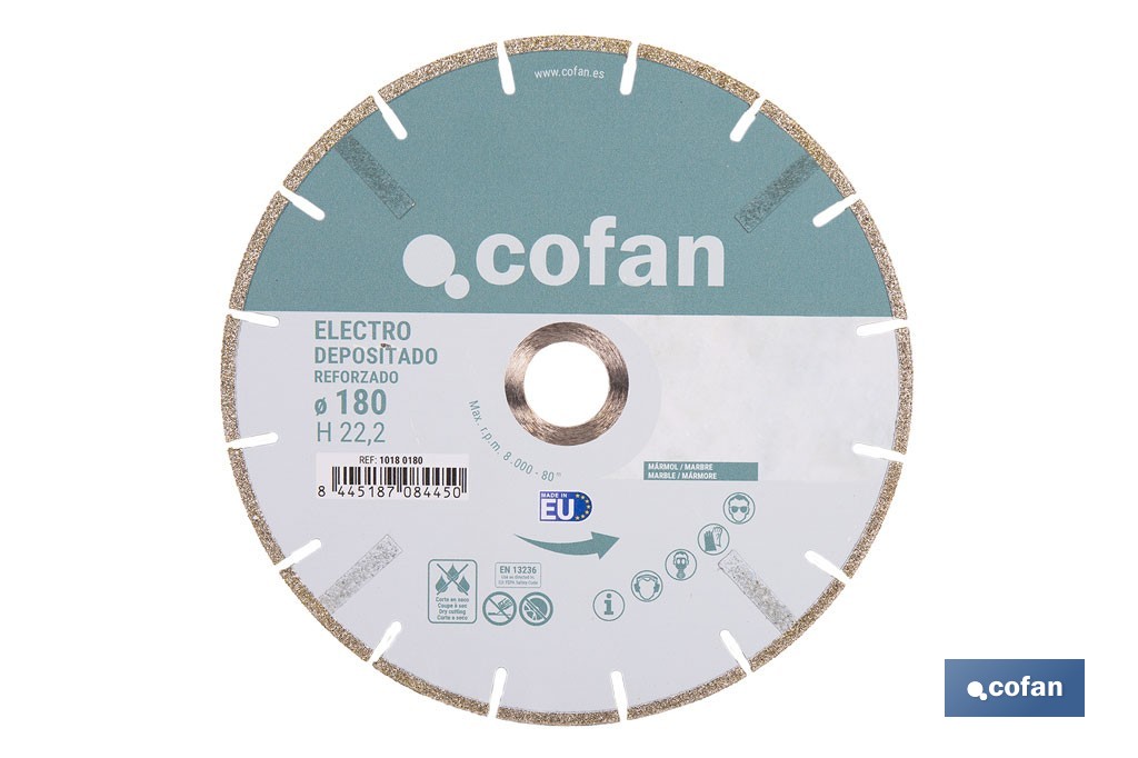 Disques de Diamant "Spécial Marbre" - Cofan