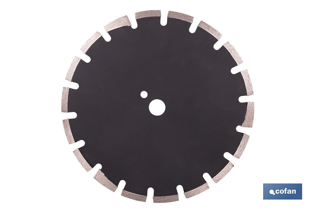 Disco de diamante reforzado soldado por láser | Corte húmedo en asfalto y hormigón abrasivo | Disponible en diferentes medidas - Cofan