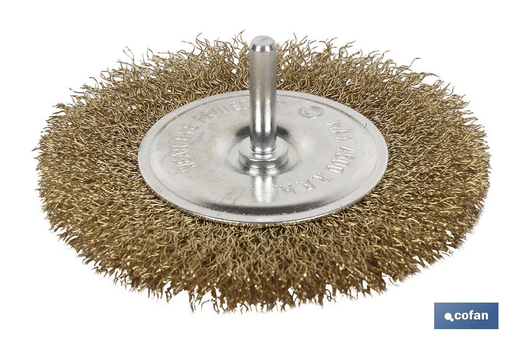 Brosse circulaire ondulée, acier laiton - Cofan