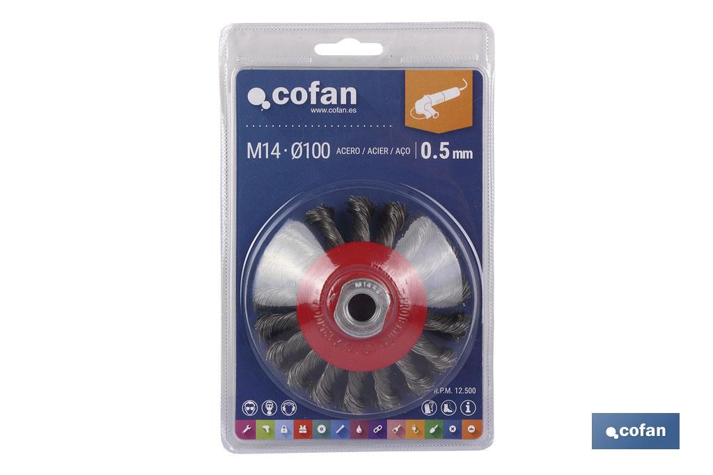 Spazzola A Nastro Makita D-39827 | 100 Mm Con Inserti M14 In Acciaio Arricciato 0,3 Mm - Foto 5