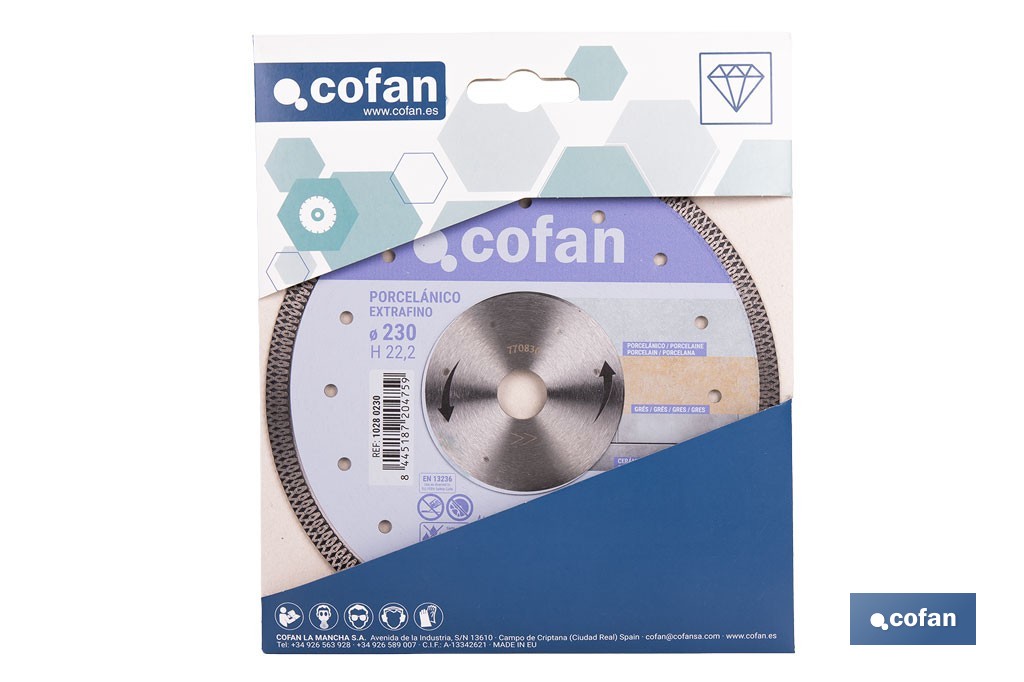 Diamond disc Reinforced Porcelain - Cofan