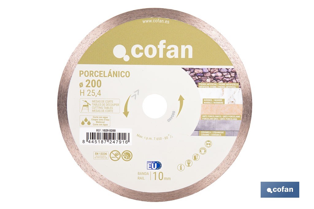 DISQUE DE CARRELAGE MACHINES DE TABLE - Cofan