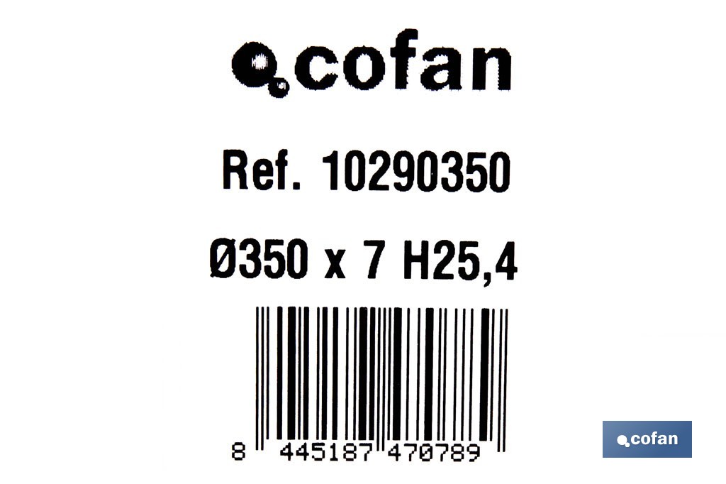 Disco porcelánico para máquinas de mesa Ø350 mm | Corte húmedo en cerámica, gres porcelánico y mármol - Cofan
