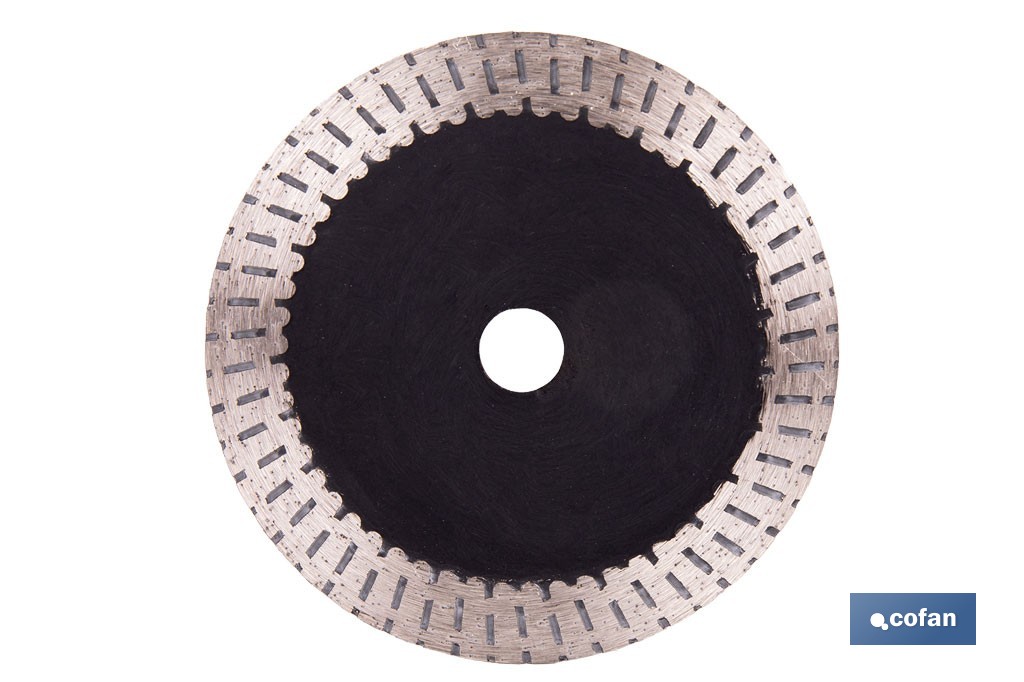 Disco de diamante porcelánico Ø76 mm | Corte en seco de gres, cerámica y azulejos | Compatible con mini amoladora Cofan - Cofan