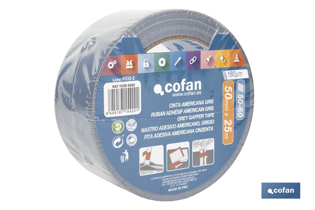 Grey gaffer tape - Cofan