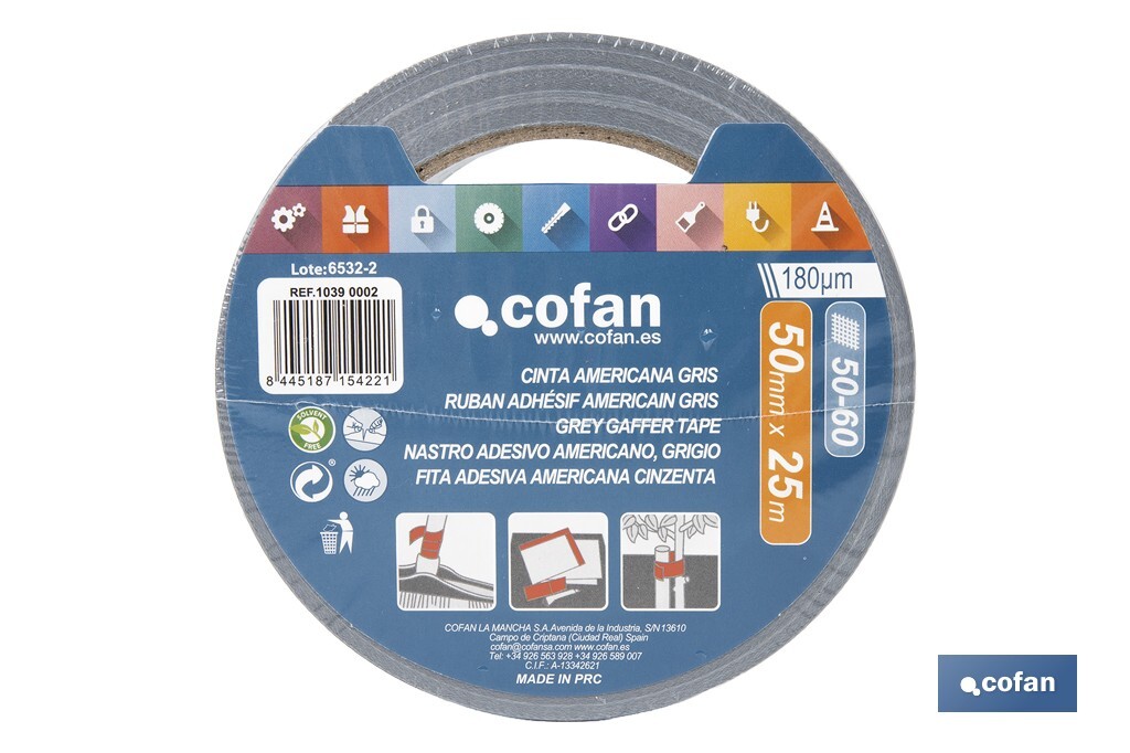 Grey gaffer tape - Cofan