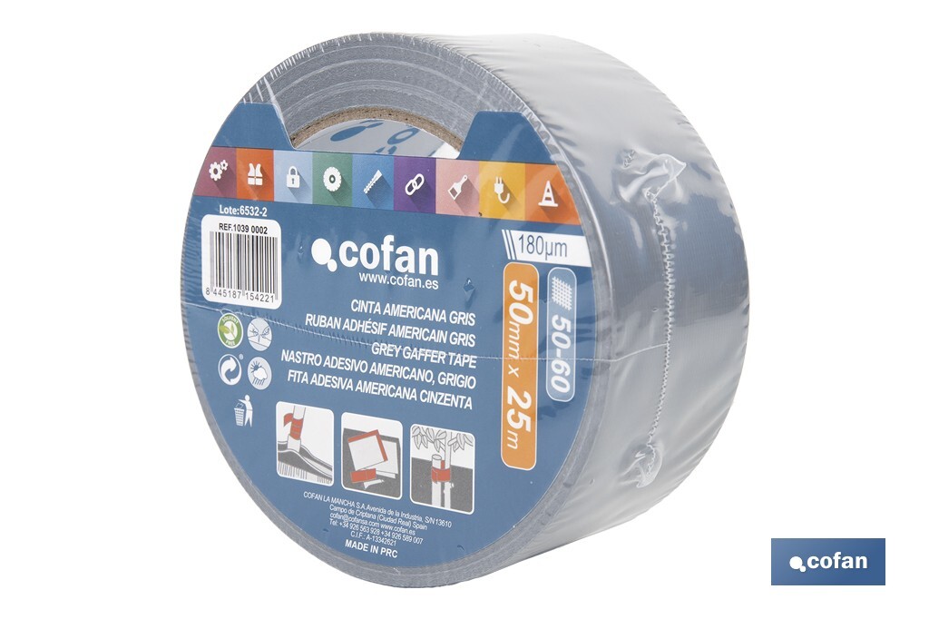 Grey gaffer tape - Cofan