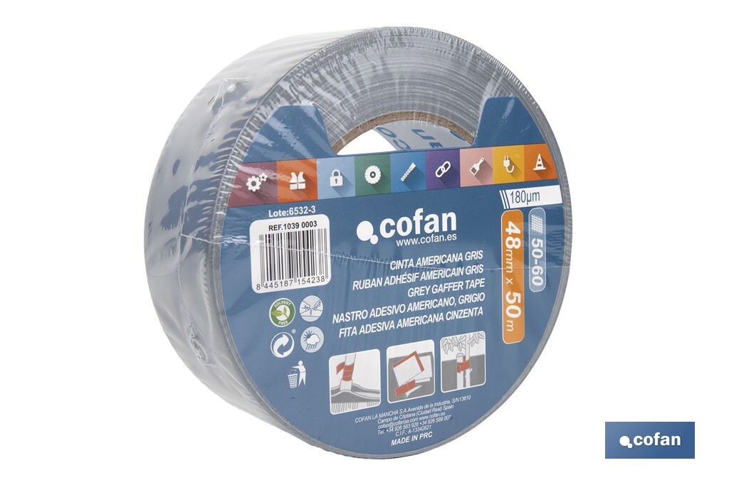 Grey gaffer tape - Cofan