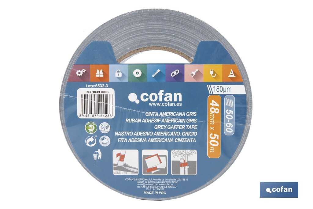 Grey gaffer tape - Cofan