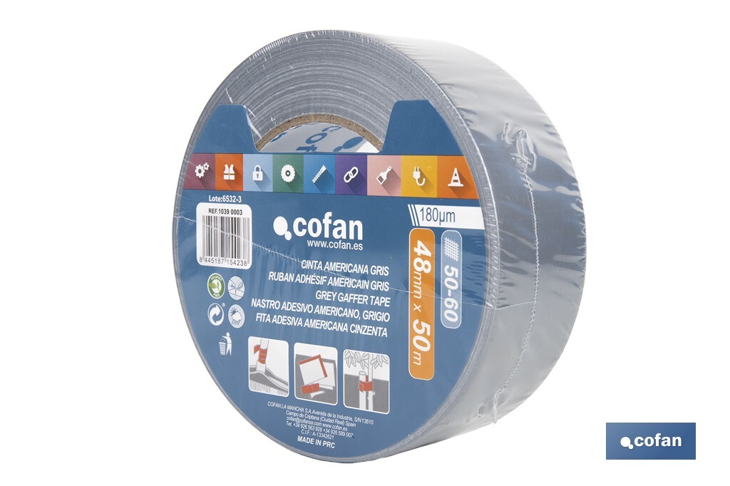 Grey gaffer tape - Cofan
