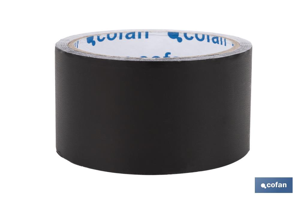 Black aluminium tape 30 microns | Black | Size: 50mm x 10m  - Cofan