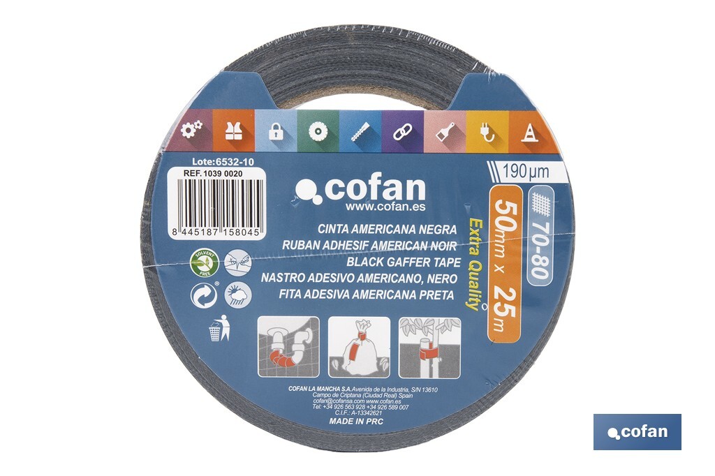 Black gaffer tape - Cofan