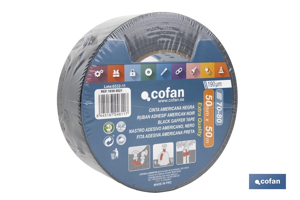 Black gaffer tape - Cofan