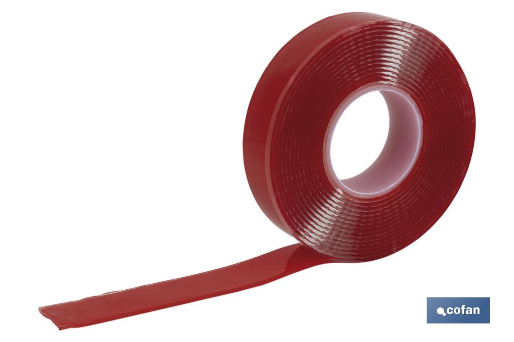 Heavy-duty double-sided tape, Available with three different sizes