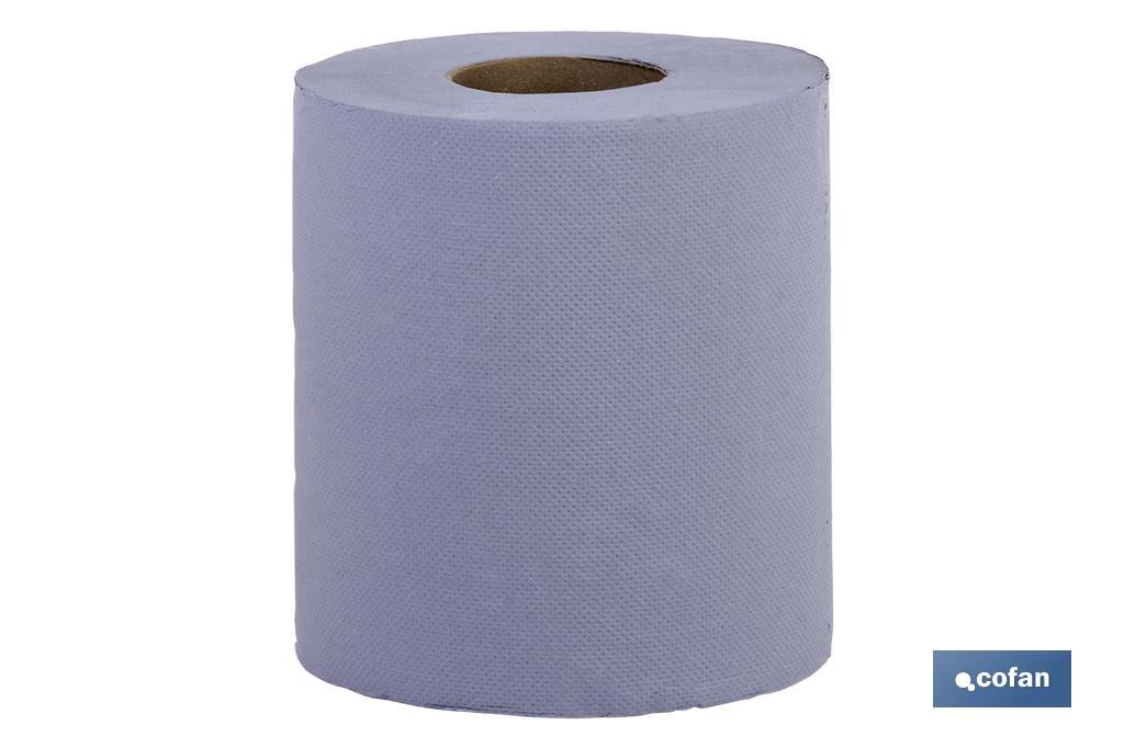 Papel Secamanos blanco | Material reciclado | Pack de 6 Rollos | Peso rollo 0,8 kilos 90 metros - Cofan