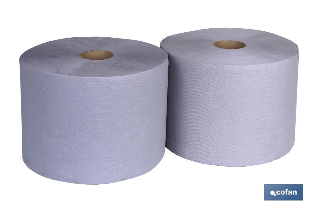 Bobina industrial | Papel ecológico | Pack de 2 Rollos | Peso rollo 3 kilos 250 metros - Cofan