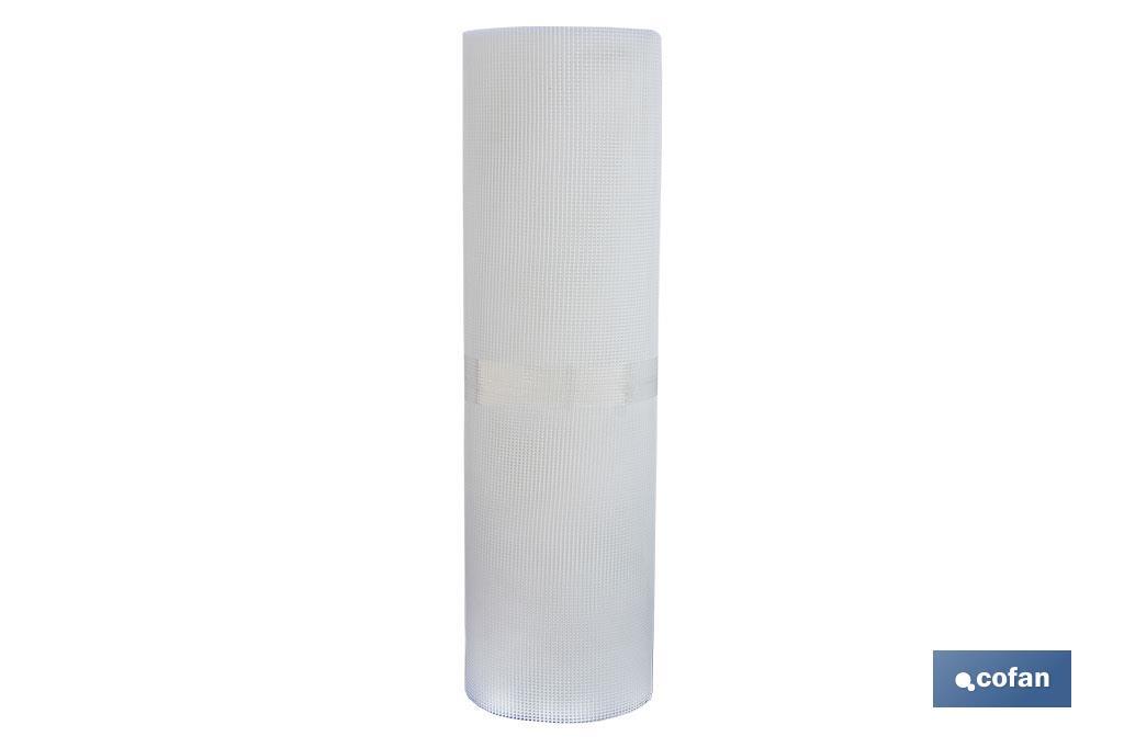 5MM SQUARE WHITE PLASTIC NETTING ROLL - Cofan