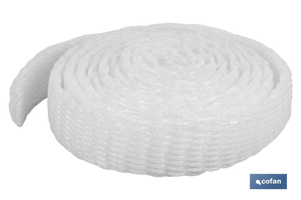 Rollo de malla tubular de espuma elástica | Protege y asegura objetos frágiles | Se amolda y adapta - Cofan