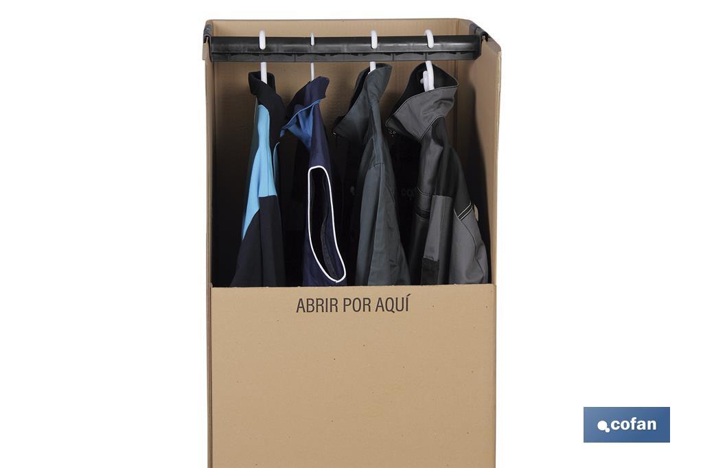 Caja armario para mudanzas | Medidas 50 x 50 x 120 cm | Material de cartón ondulado - Cofan