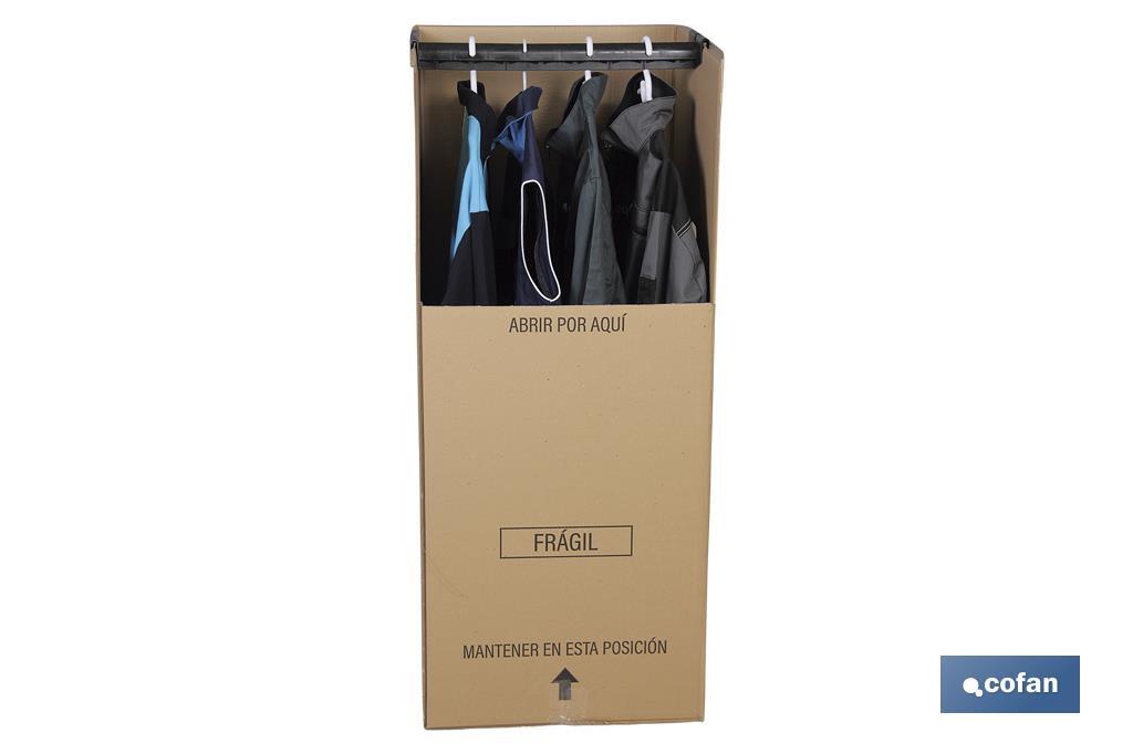 Caja armario para mudanzas | Medidas 50 x 50 x 120 cm | Material de cartón ondulado - Cofan