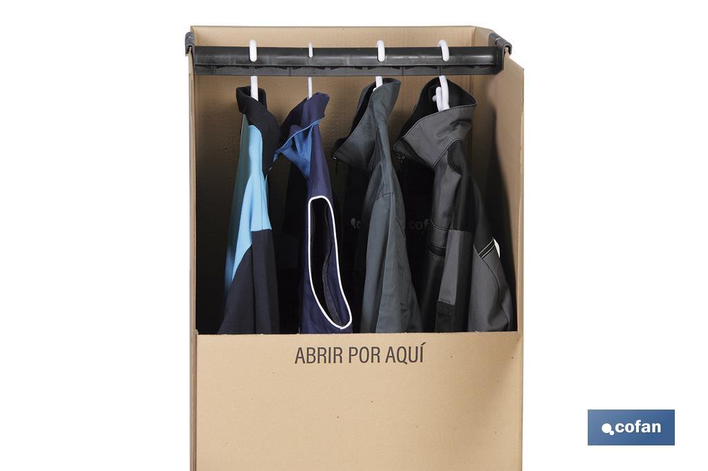 Caja armario para mudanzas | Medidas 50 x 50 x 120 cm | Material de cartón ondulado - Cofan