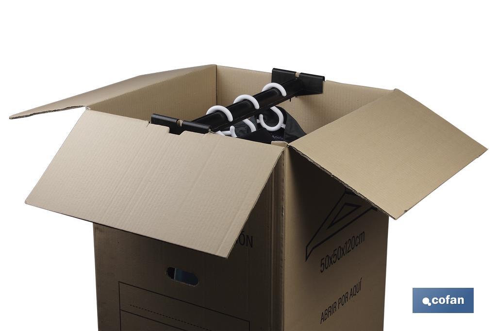 Caja armario para mudanzas | Medidas 50 x 50 x 120 cm | Material de cartón ondulado - Cofan