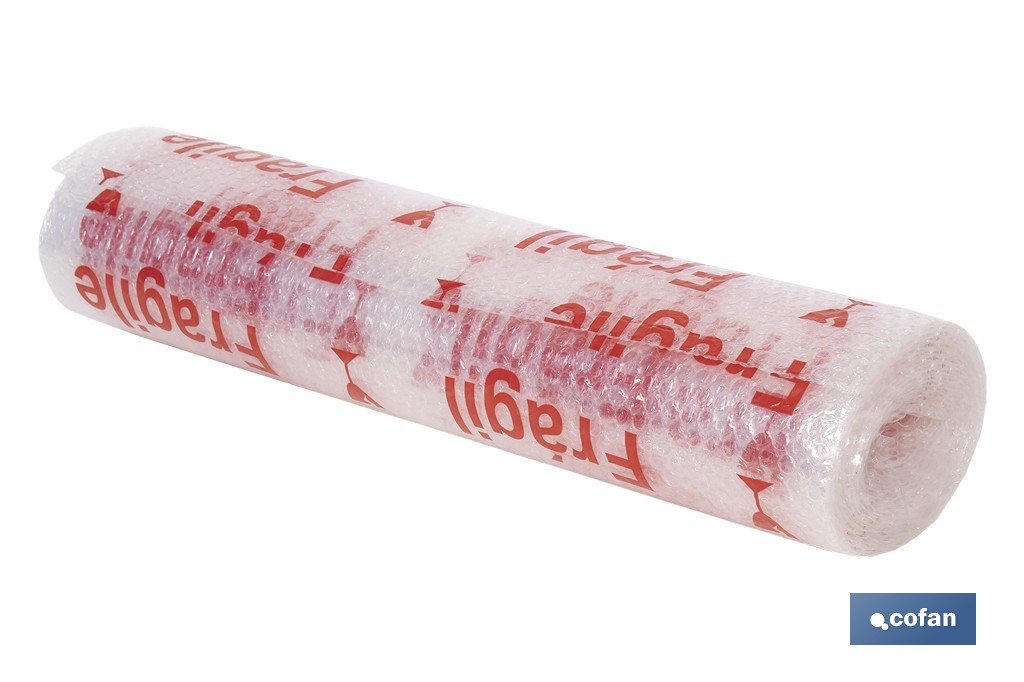 Rollo de plástico de burbuja | Ideal para mudanzas, embalajes y envíos | 40 g/m2 | Dos medidas diferentes| Protección para objetos delicados - Cofan