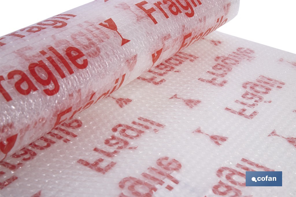 Rollo de plástico de burbuja | Ideal para mudanzas, embalajes y envíos | 40 g/m2 | Dos medidas diferentes| Protección para objetos delicados - Cofan