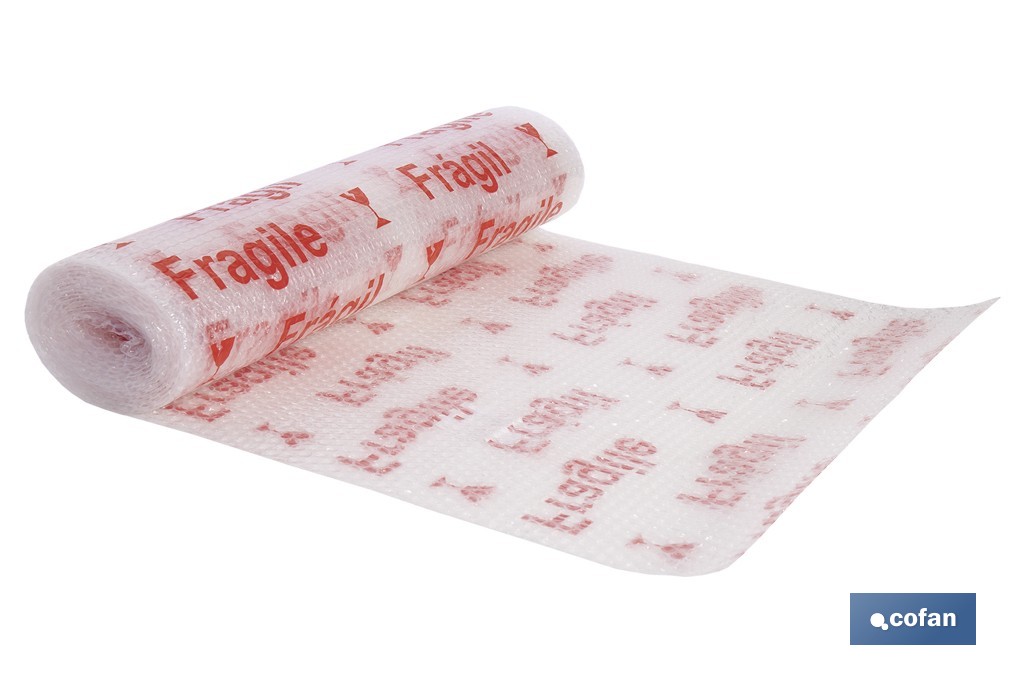 Rollo de plástico de burbuja | Ideal para mudanzas, embalajes y envíos | 40 g/m2 | Dos medidas diferentes| Protección para objetos delicados - Cofan
