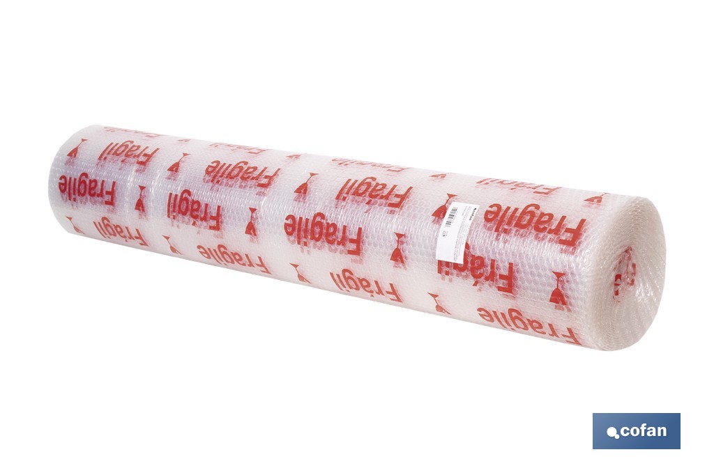 Rollo de plástico de burbuja | Ideal para mudanzas, embalajes y envíos | 40 g/m2 | Dos medidas diferentes| Protección para objetos delicados - Cofan