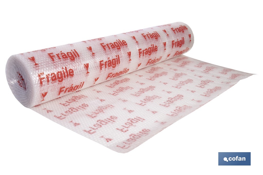 Rollo de plástico de burbuja | Ideal para mudanzas, embalajes y envíos | 40 g/m2 | Dos medidas diferentes| Protección para objetos delicados - Cofan