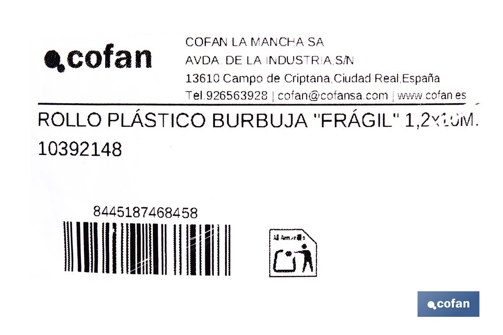 Rollo de plástico de burbuja | Ideal para mudanzas, embalajes y envíos | 40 g/m2 | Dos medidas diferentes| Protección para objetos delicados - Cofan