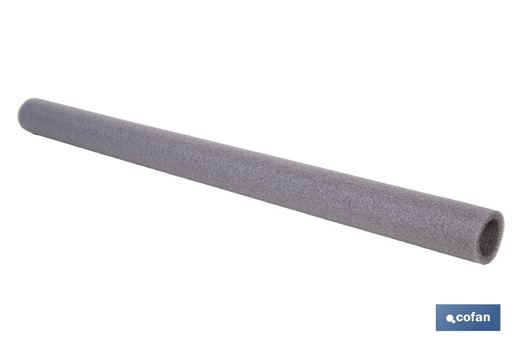 Coquillas aislantes para tuberías | Material: polietileno expandido | Color: gris | Protección térmica y anticorrosión | Disponible en diferentes diámetros y longitudes - Cofan