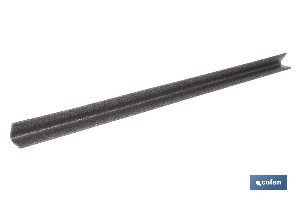 Cantonera de espuma de tipo L | Material: polietileno | Longitud: 1 m | Color: gris | Protección de aristas y bordes - Cofan