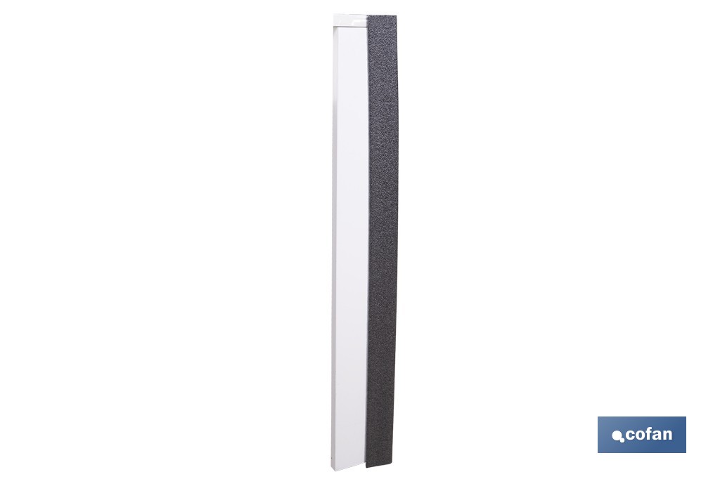 Cantonera de espuma de tipo L | Material: polietileno | Longitud: 1 m | Color: gris | Protección de aristas y bordes - Cofan