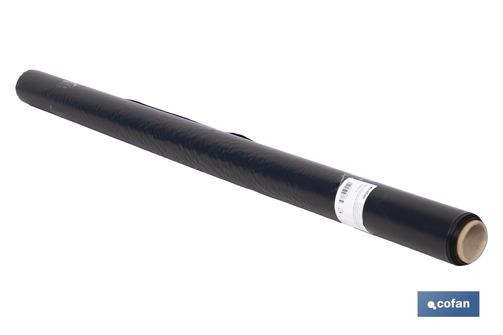 Rollo de film negro | Material: polietileno | Galga 400 | Grosor: 100 micras | Protección de embalajes | Disponible en diferentes medidas - Cofan