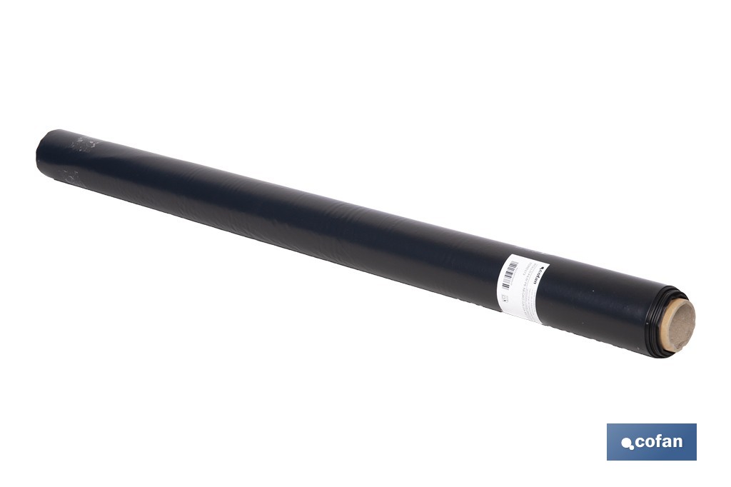 Rollo de film negro | Material: polietileno | Galga 400 | Grosor: 100 micras | Protección de embalajes | Disponible en diferentes medidas - Cofan
