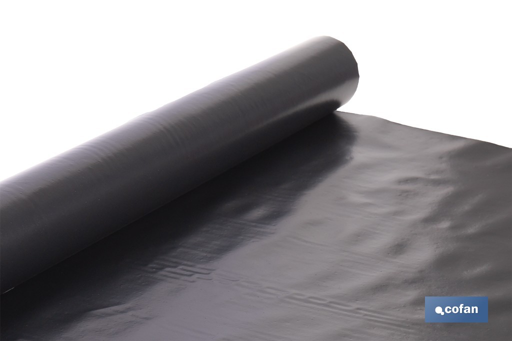 Rollo de film negro | Material: polietileno | Galga 400 | Grosor: 100 micras | Protección de embalajes | Disponible en diferentes medidas - Cofan