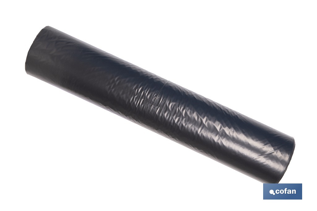 Rollo de film negro | Material: polietileno | Galga 400 | Grosor: 100 micras | Protección de embalajes | Disponible en diferentes medidas - Cofan