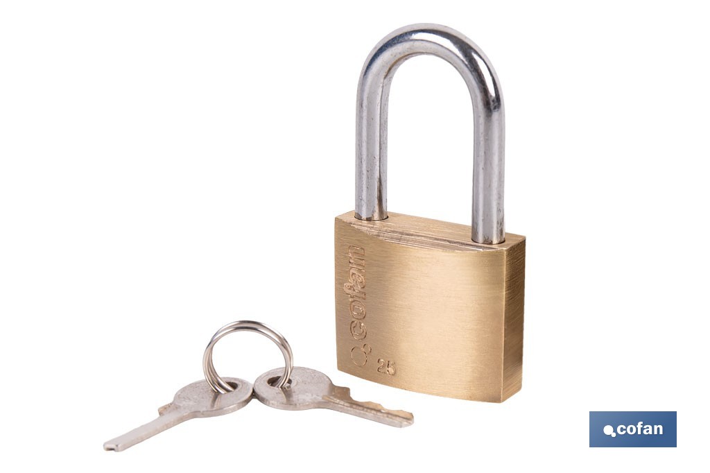 Candado de Latón Arco Largo Quality Plus - Cofan