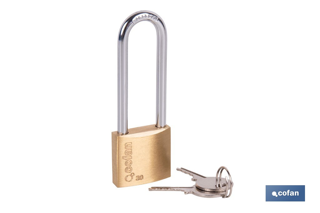 Candado de Latón Arco Largo Quality Plus - Cofan