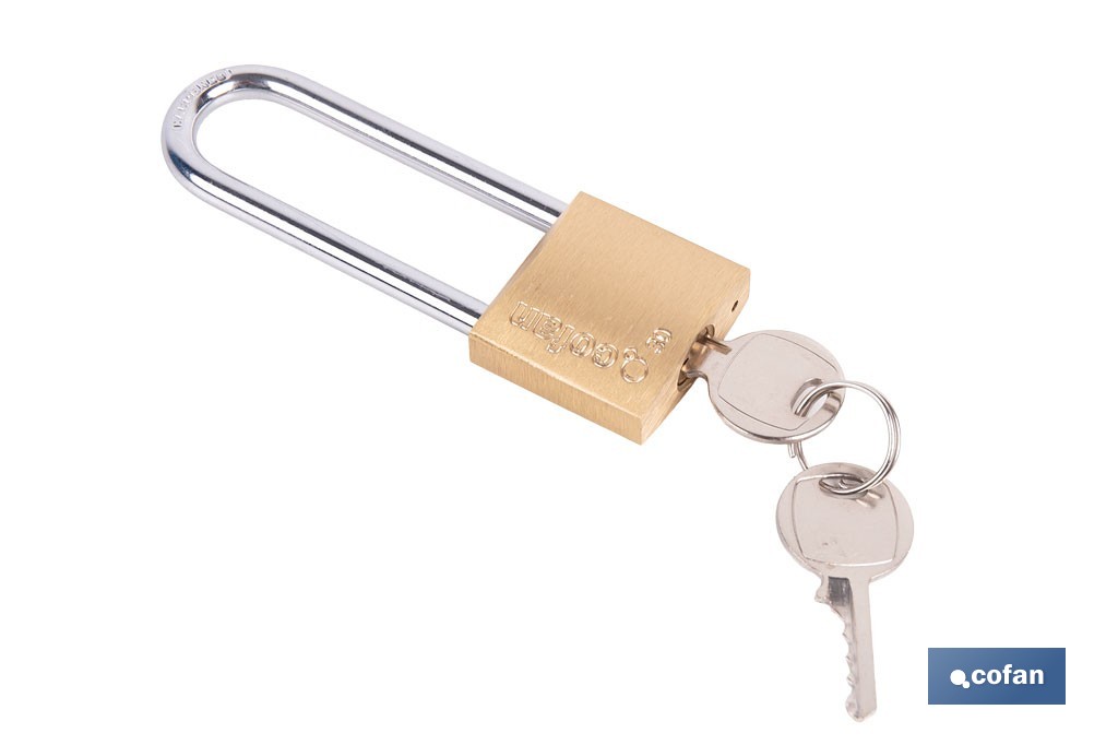 Candado de Latón Arco Largo Quality Plus - Cofan