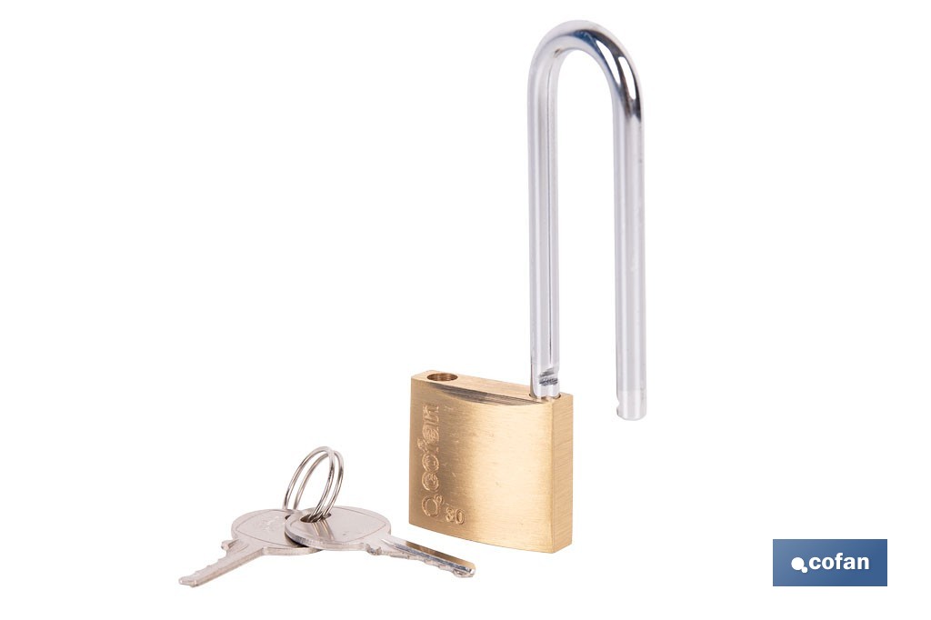Candado de Latón Arco Largo Quality Plus - Cofan