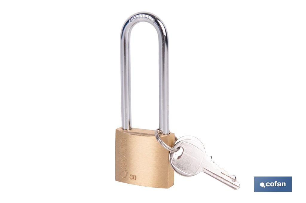 Candado de Latón Arco Largo Quality Plus - Cofan
