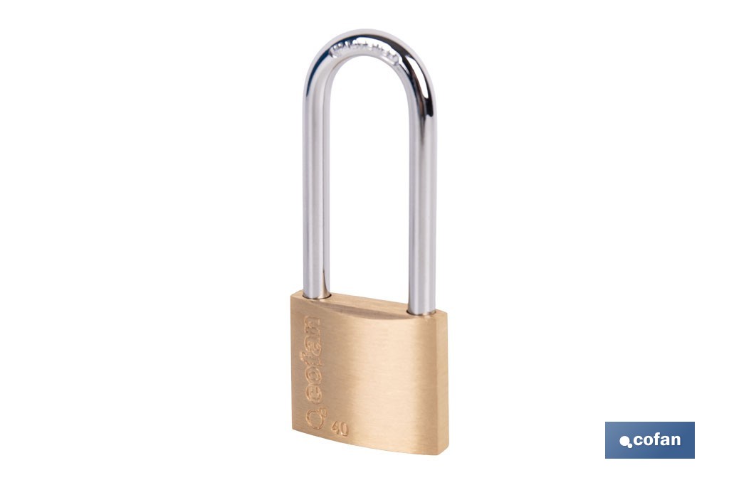 Candado de Latón Arco Largo Quality Plus - Cofan