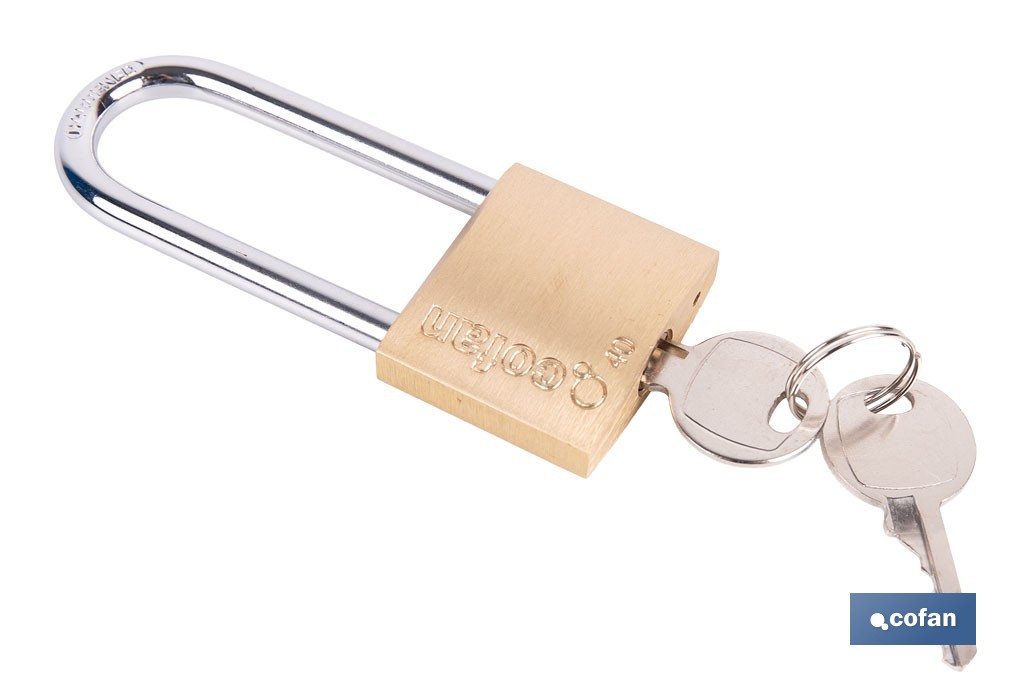 Candado de Latón Arco Largo Quality Plus - Cofan
