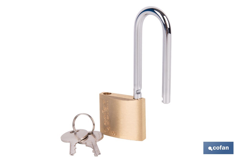 Candado de Latón Arco Largo Quality Plus - Cofan