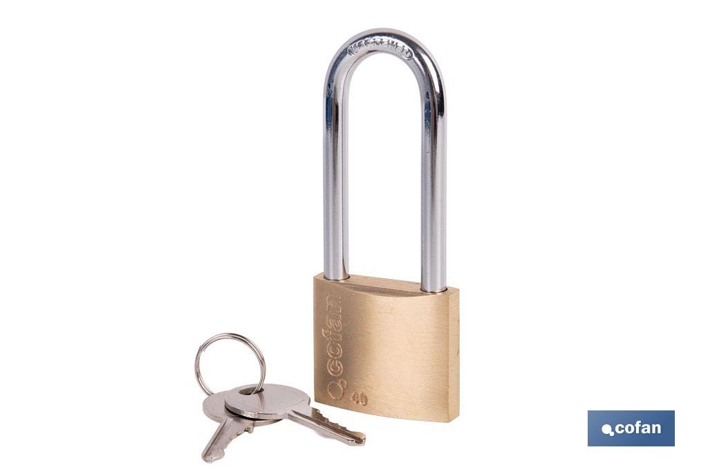 Candado de Latón Arco Largo Quality Plus - Cofan