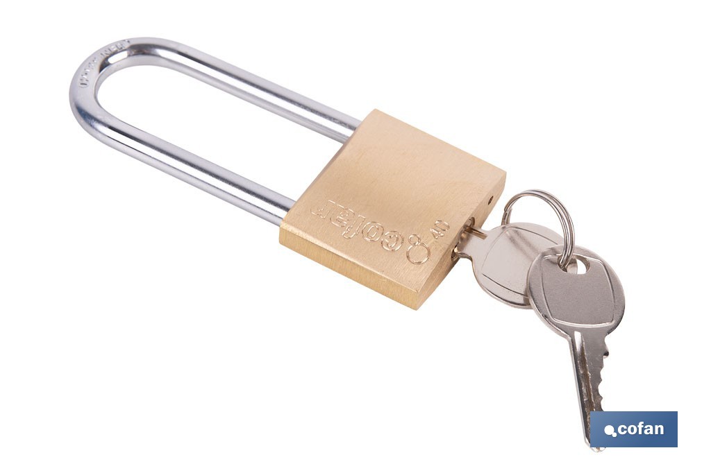 Candado de Latón Arco Largo Quality Plus - Cofan