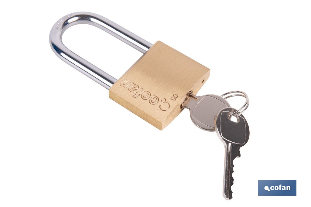 Candado de Latón Arco Largo Quality Plus - Cofan